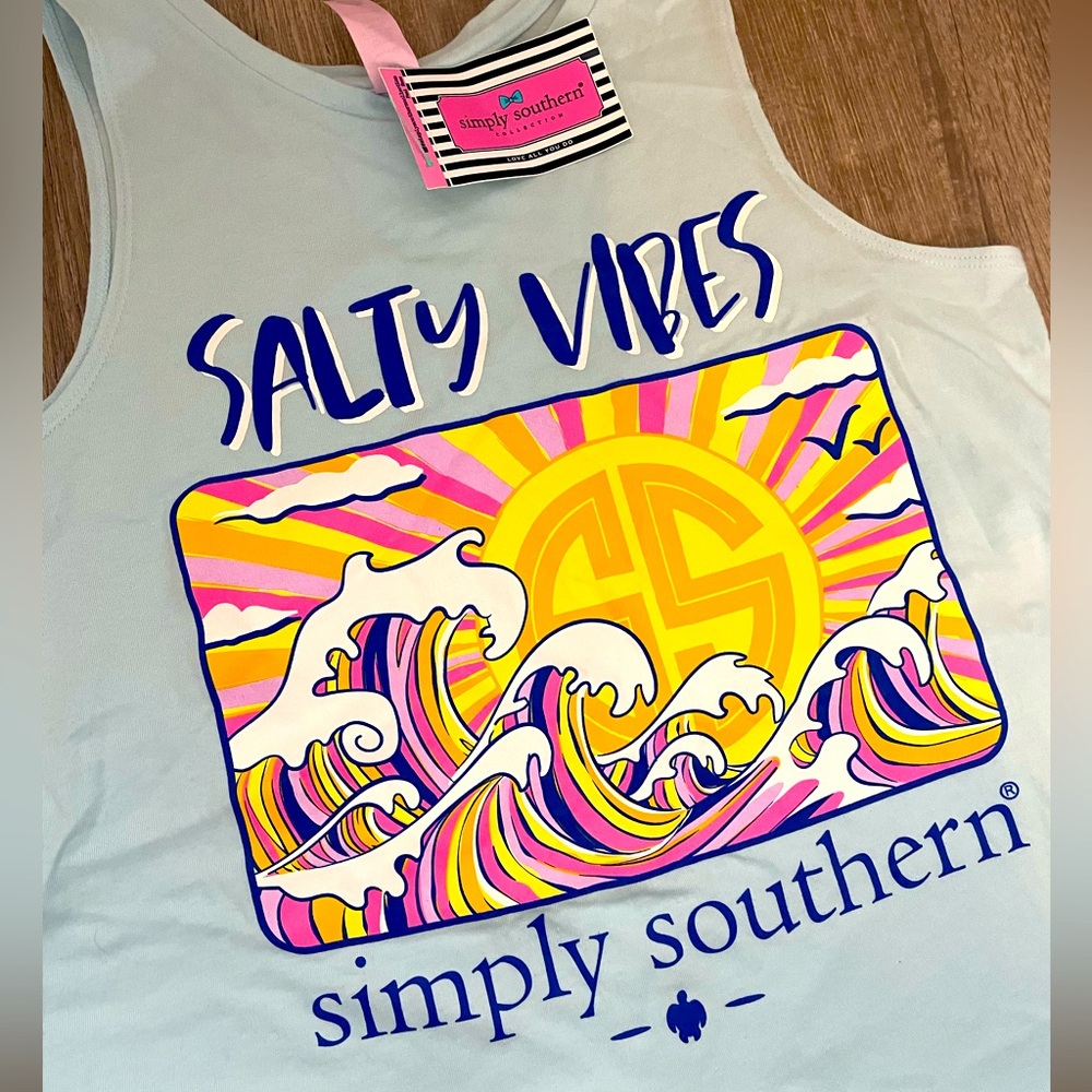NWT Simply Southern | women’s tank | salty vibes design